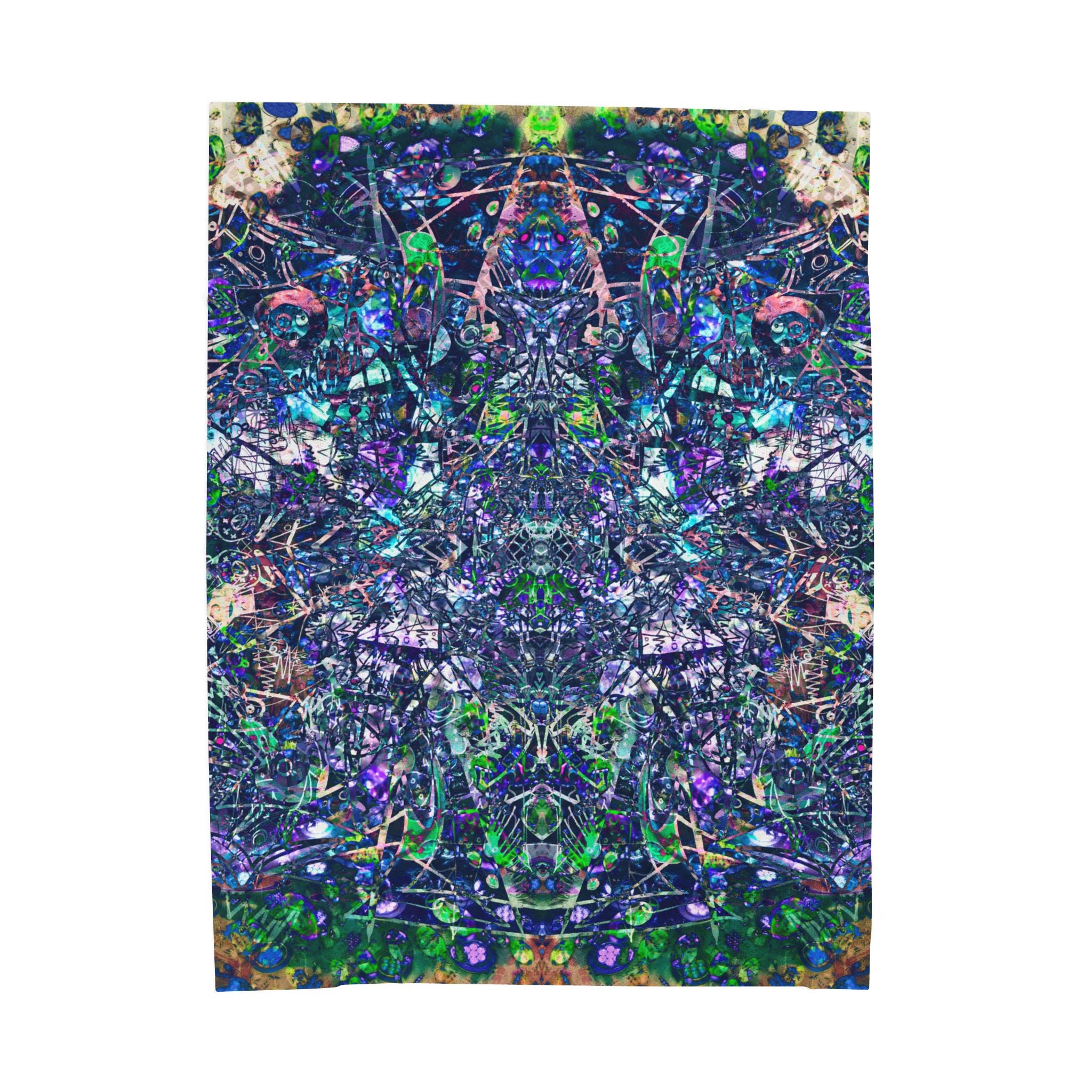 KAWABONGA Plush Blanket — Abstract Cosmic Throw