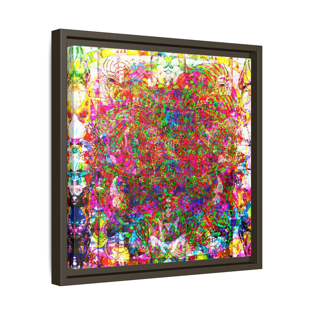 Neon Swirl Party Extravaganza Canvas Art — Vibrant Kaleidoscope Wall Print