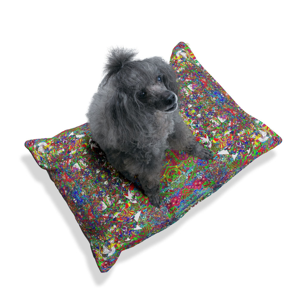 D Tizzle - Colorful Kaleidoscope Pet Bed - Vibrant Abstract Dog & Cat Cushion