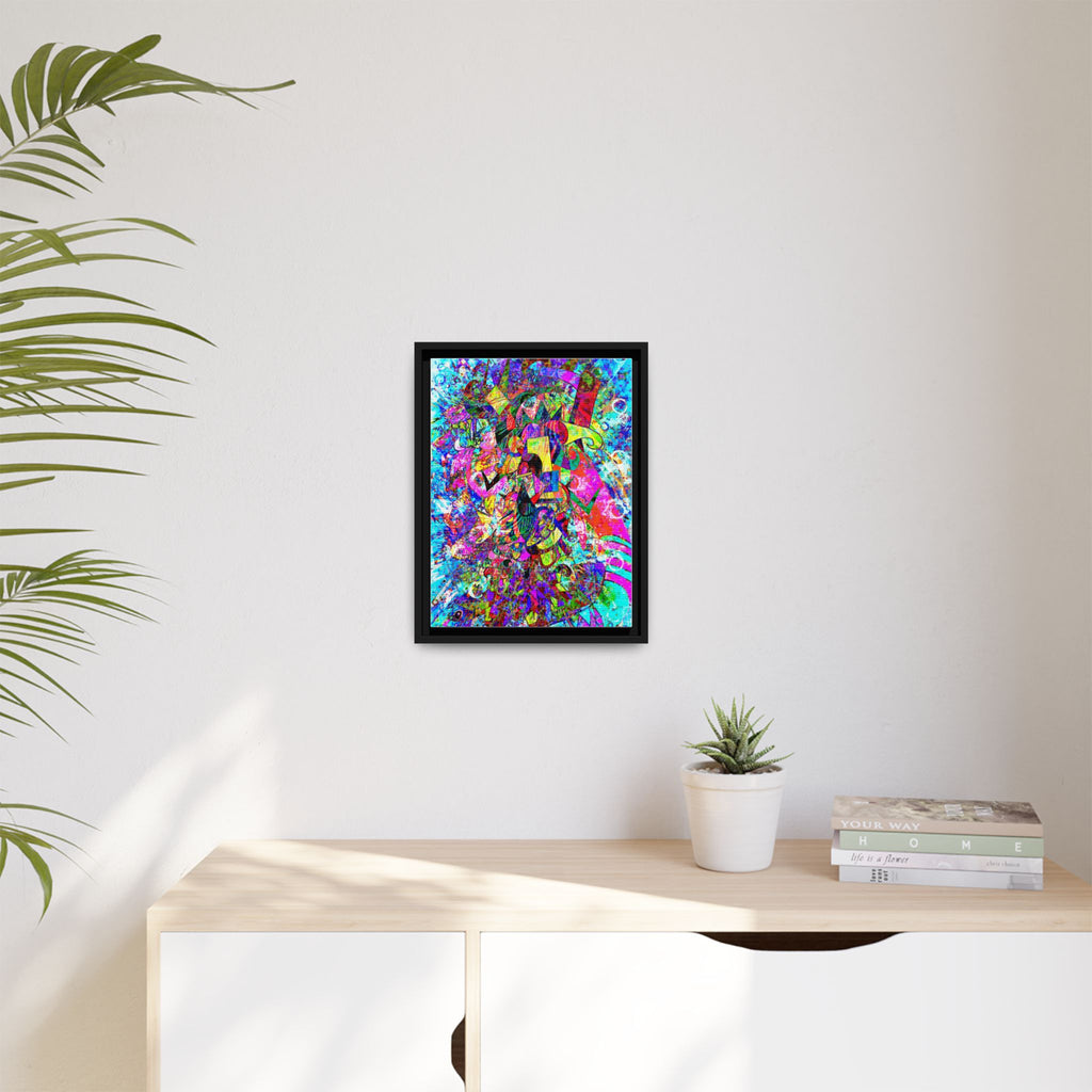 Love Monster Matte Canvas, Framed (Multi-color)