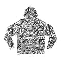 The Real Time Is Now (Black And White) Fashion Hoodie - All Over Print