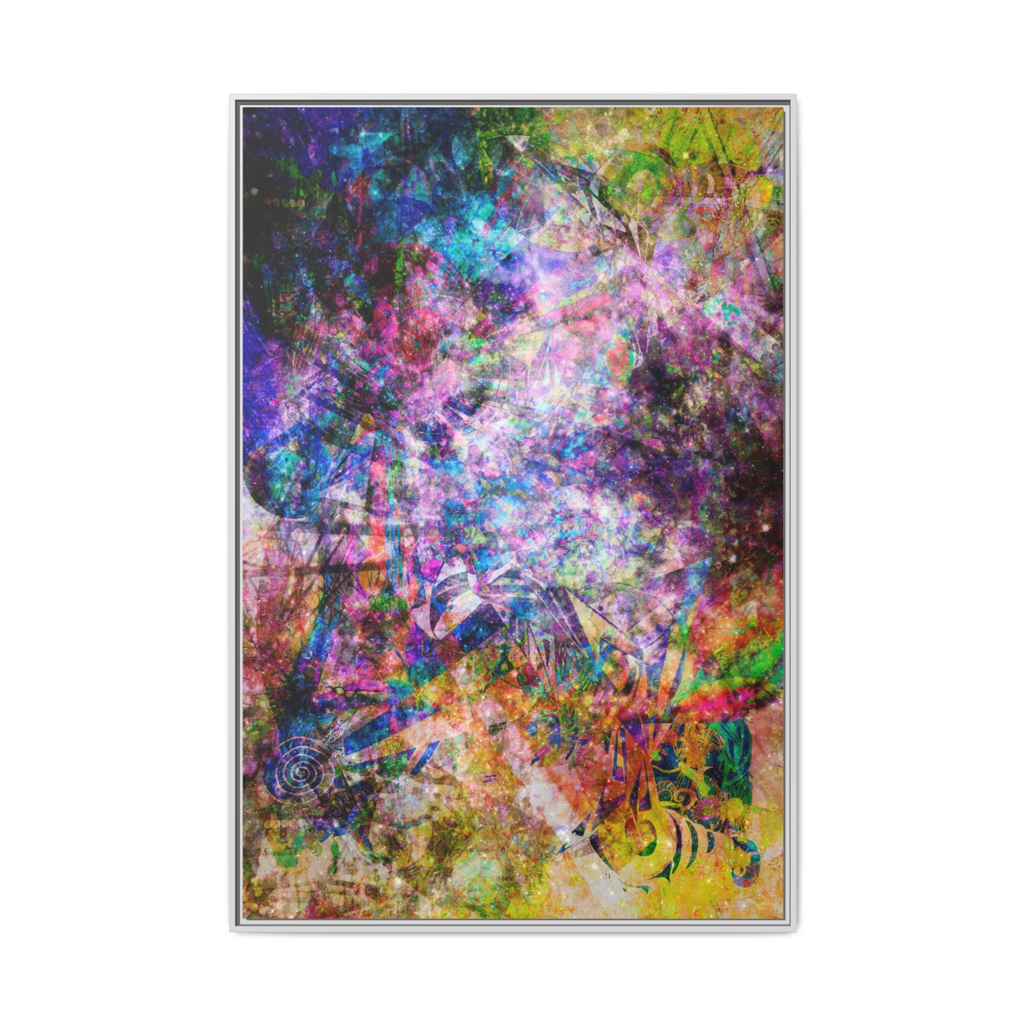 Space Shower 2 Canvas Art – Vibrant Textured Wall Décor