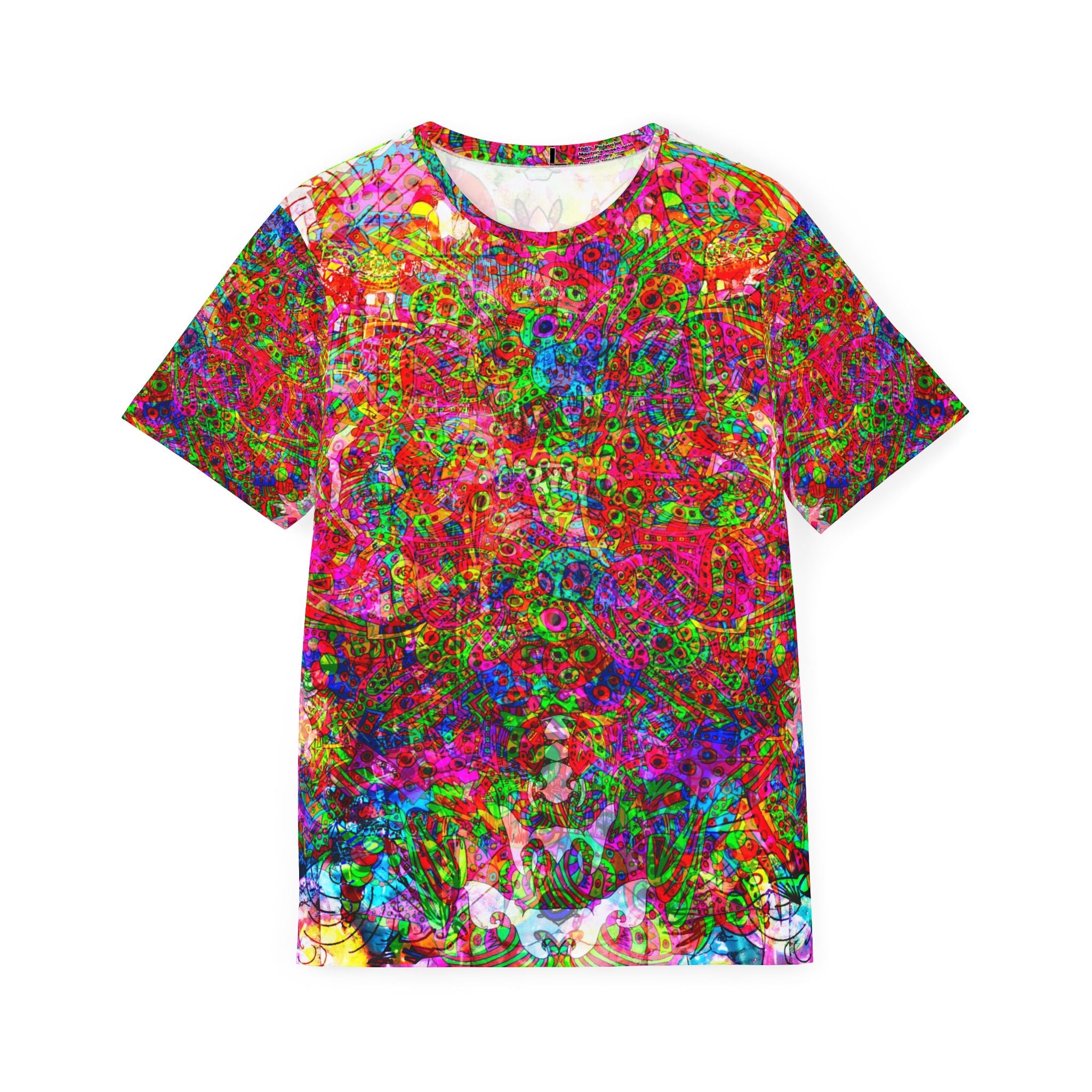 Neon Swirl Party Extravaganza - Psychedelic Floral All-Over Print Jersey