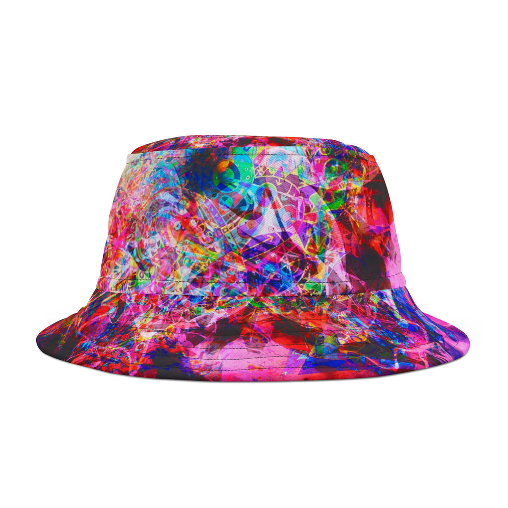 Arashaya Bucket Hat — Vibrant Abstract AOP Sun Hat