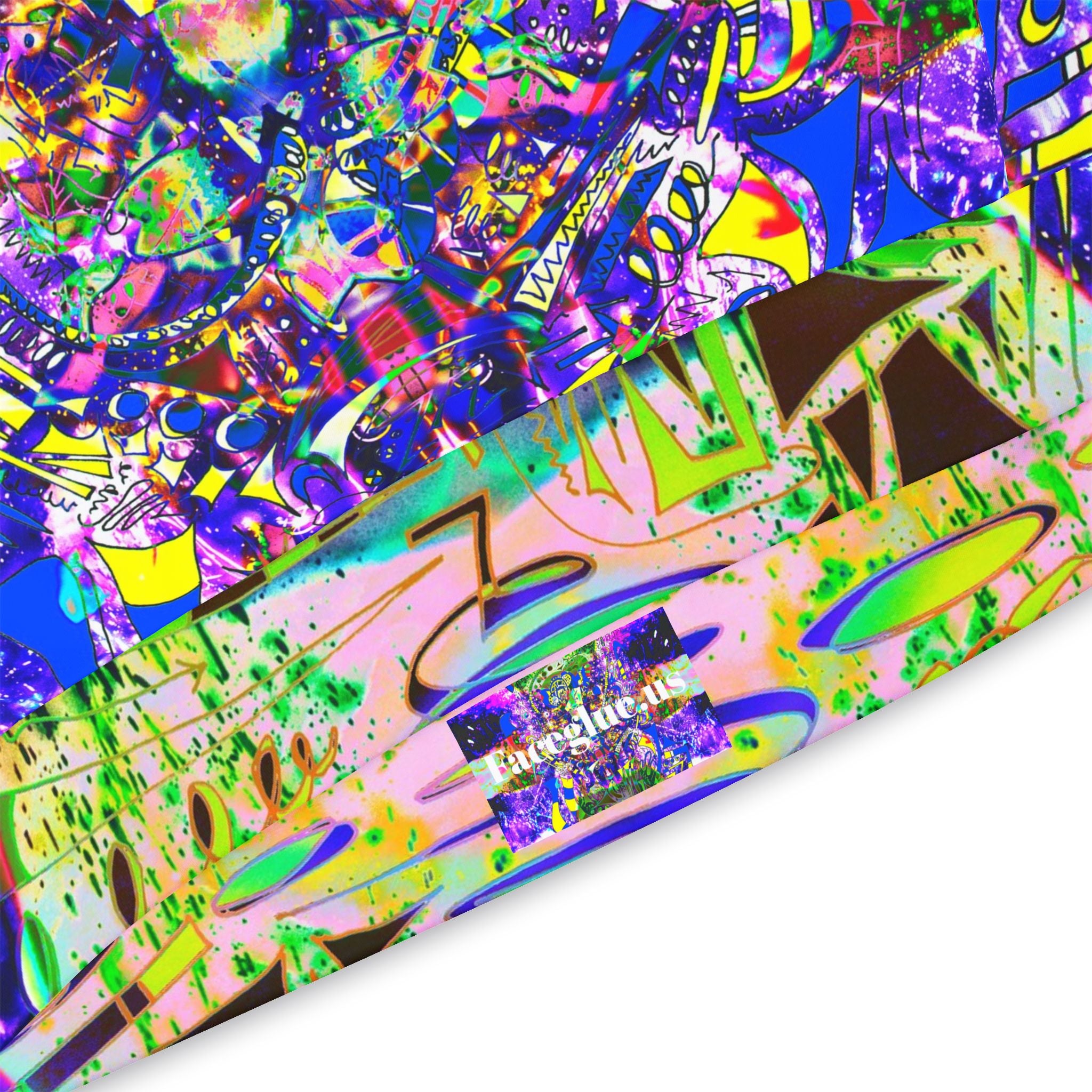 Alien Darkness 9 - Psychedelic Abstract Athletic Hoodie — Vibrant All-Over Print for Rave, Gym & Streetwear