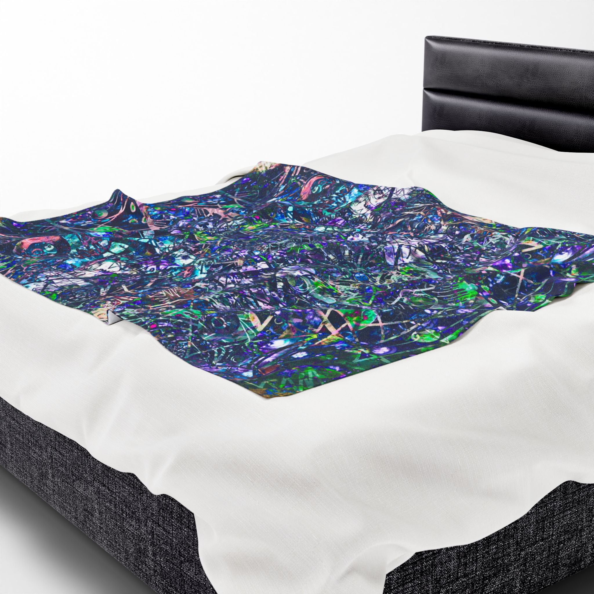 KAWABONGA Plush Blanket — Abstract Cosmic Throw