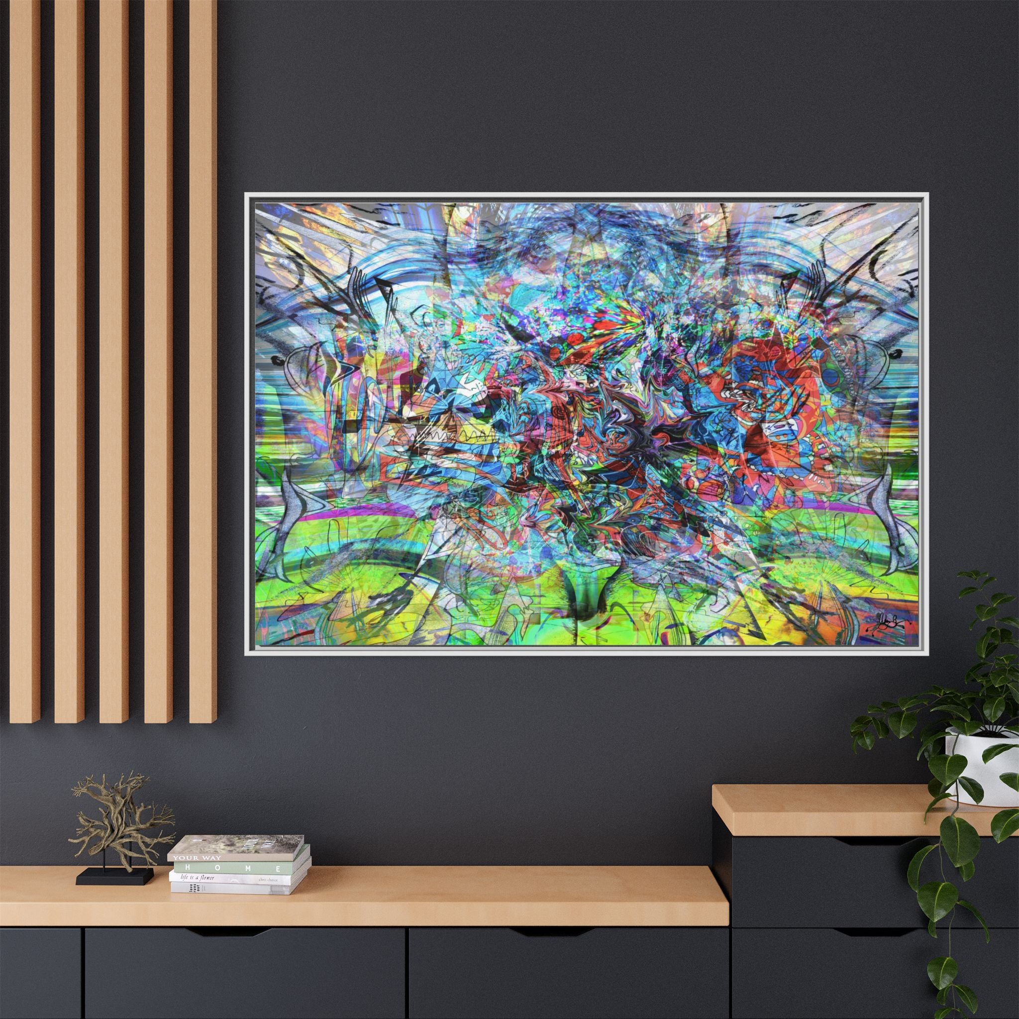Now You're Stuck 44 Canvas Print — Framed Matte Wall Art