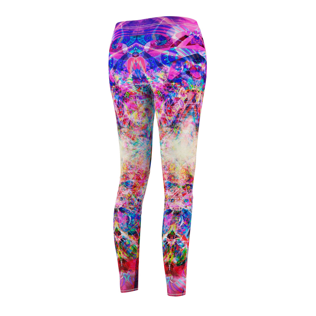 Arashaya - Psychedelic Tie-Dye Women’s Leggings — Vibrant All-Over Print Yoga & Casual Wear
