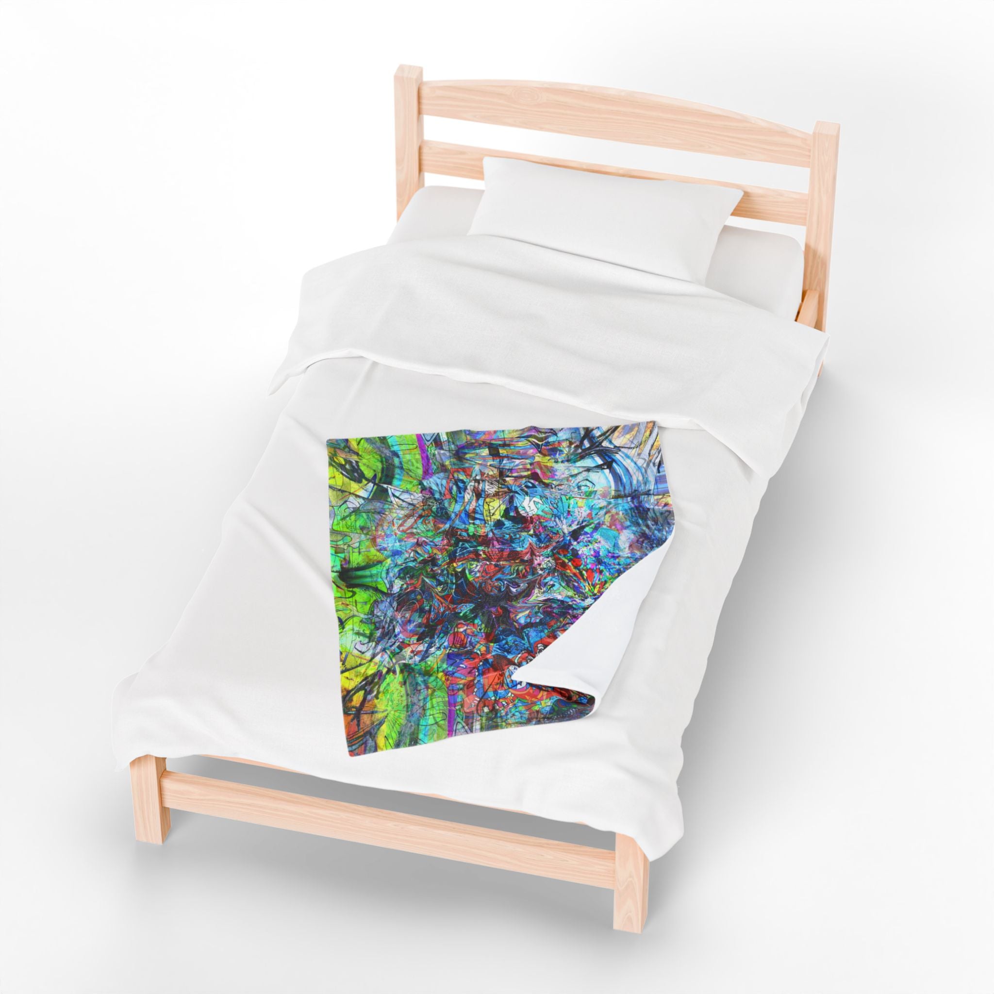 Now You're Stuck 44 Plush Blanket – Vibrant Psychedelic Throw for Home, Dorm & Gifts