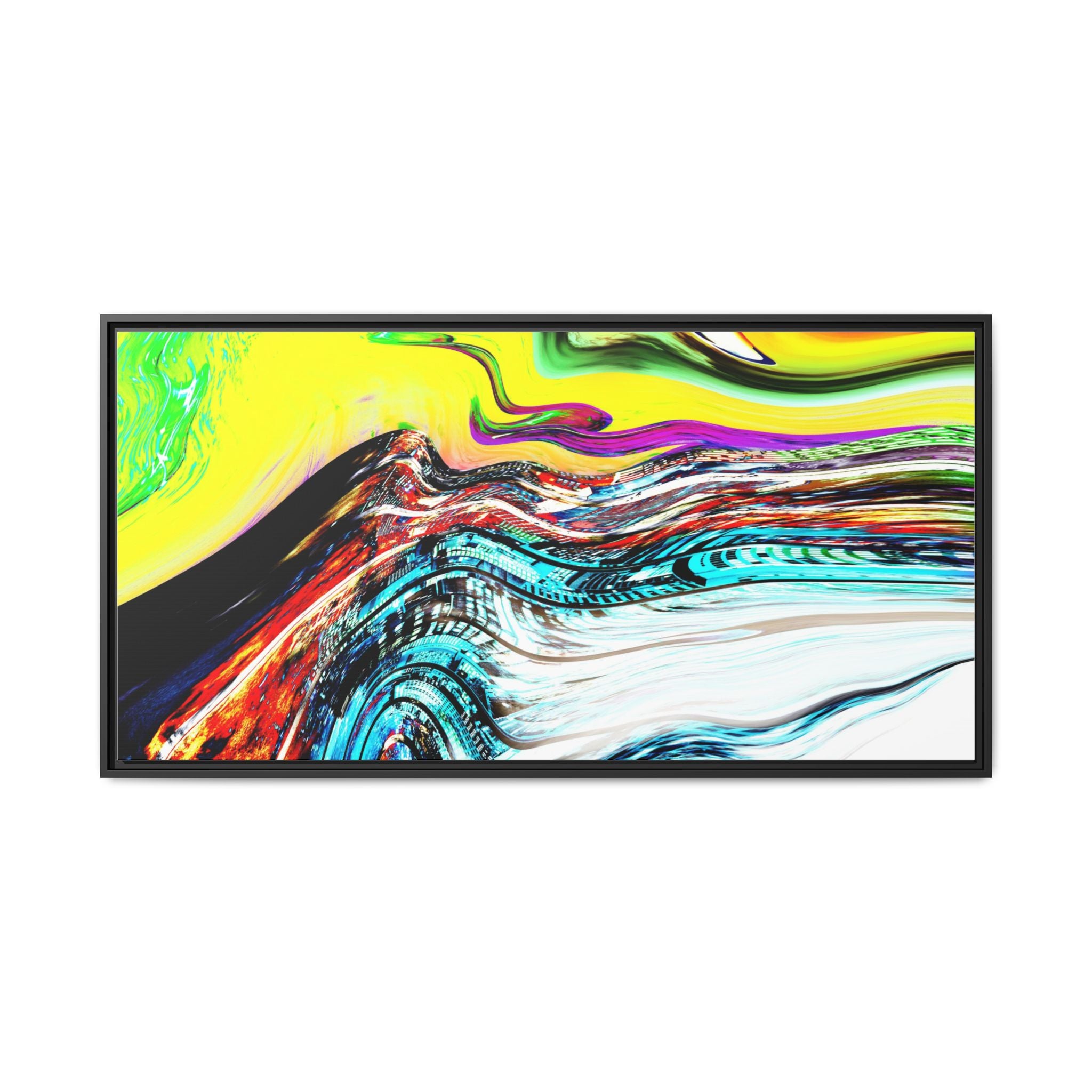 Slip And Slide Matte Canvas Framed Wall Art