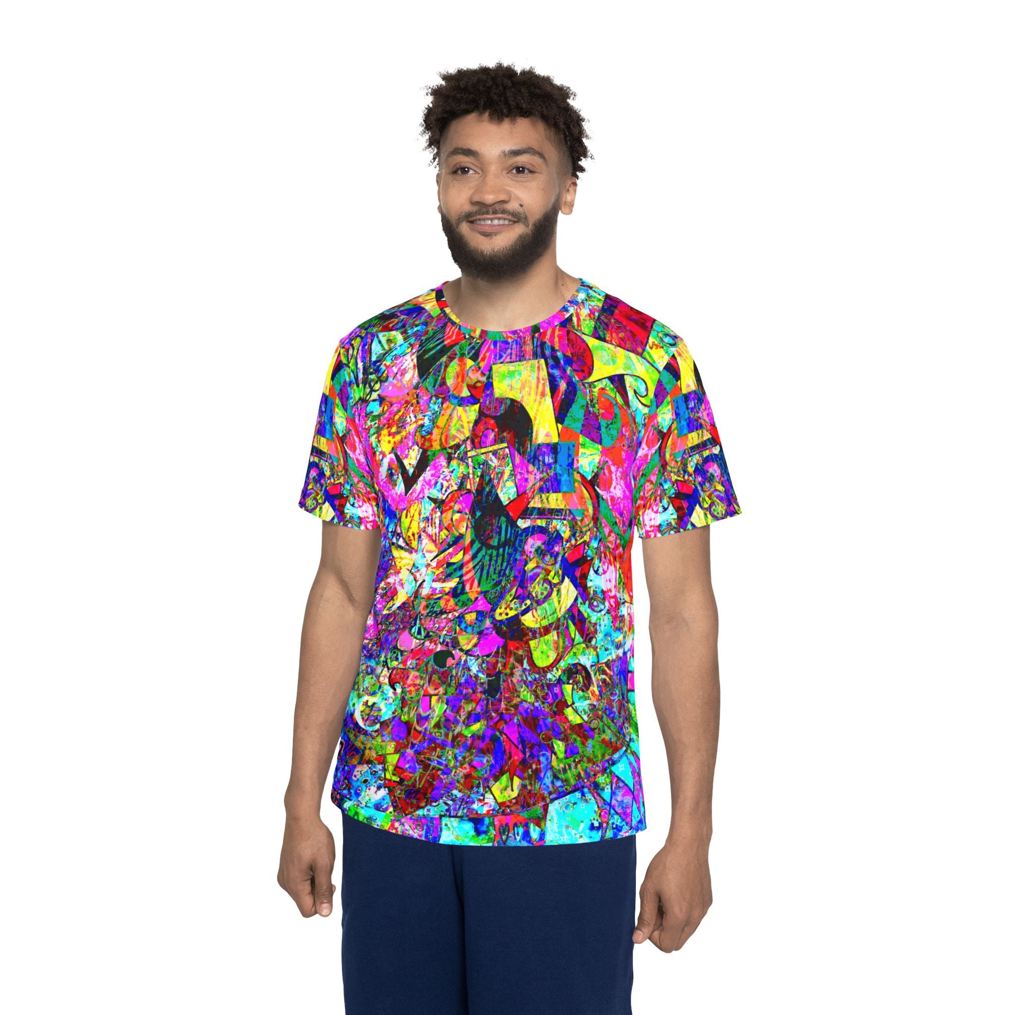 Love Monster - Psychedelic Abstract All-Over Print Men's Sports Jersey