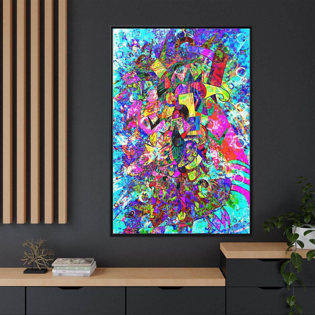 Love Monster Matte Canvas, Framed (Multi-color)