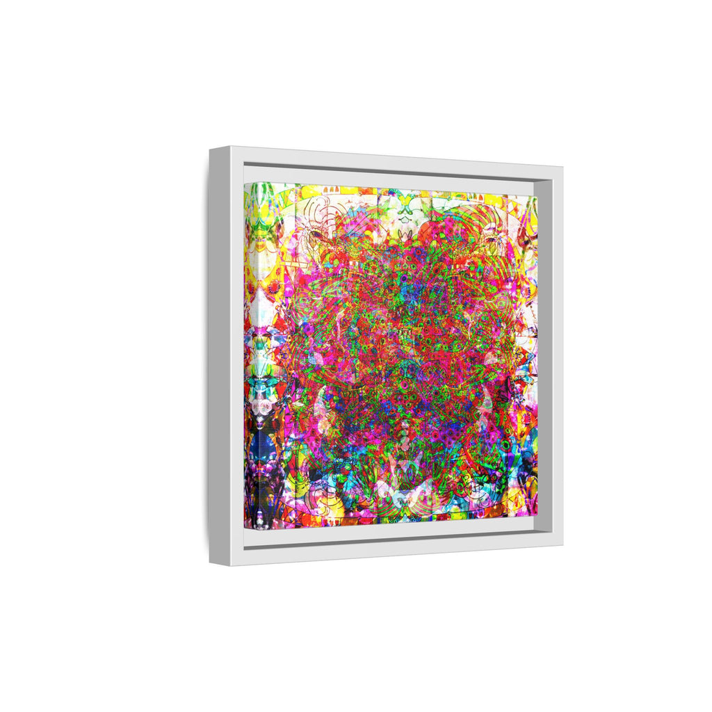 Neon Swirl Party Extravaganza Canvas Art — Vibrant Kaleidoscope Wall Print