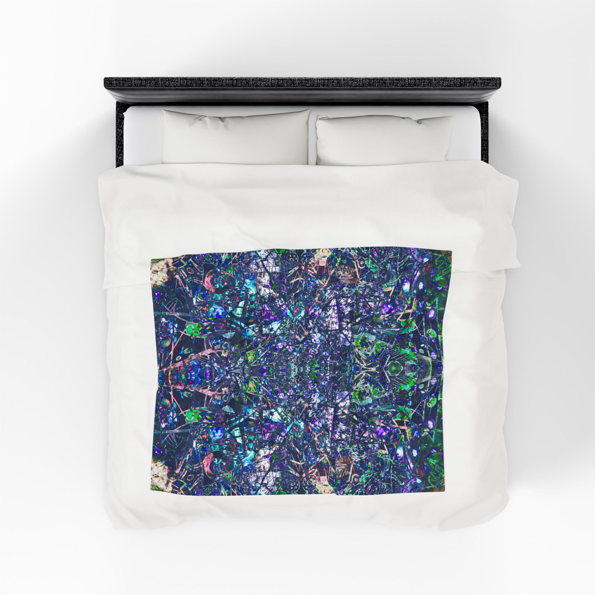 KAWABONGA Plush Blanket — Abstract Cosmic Throw