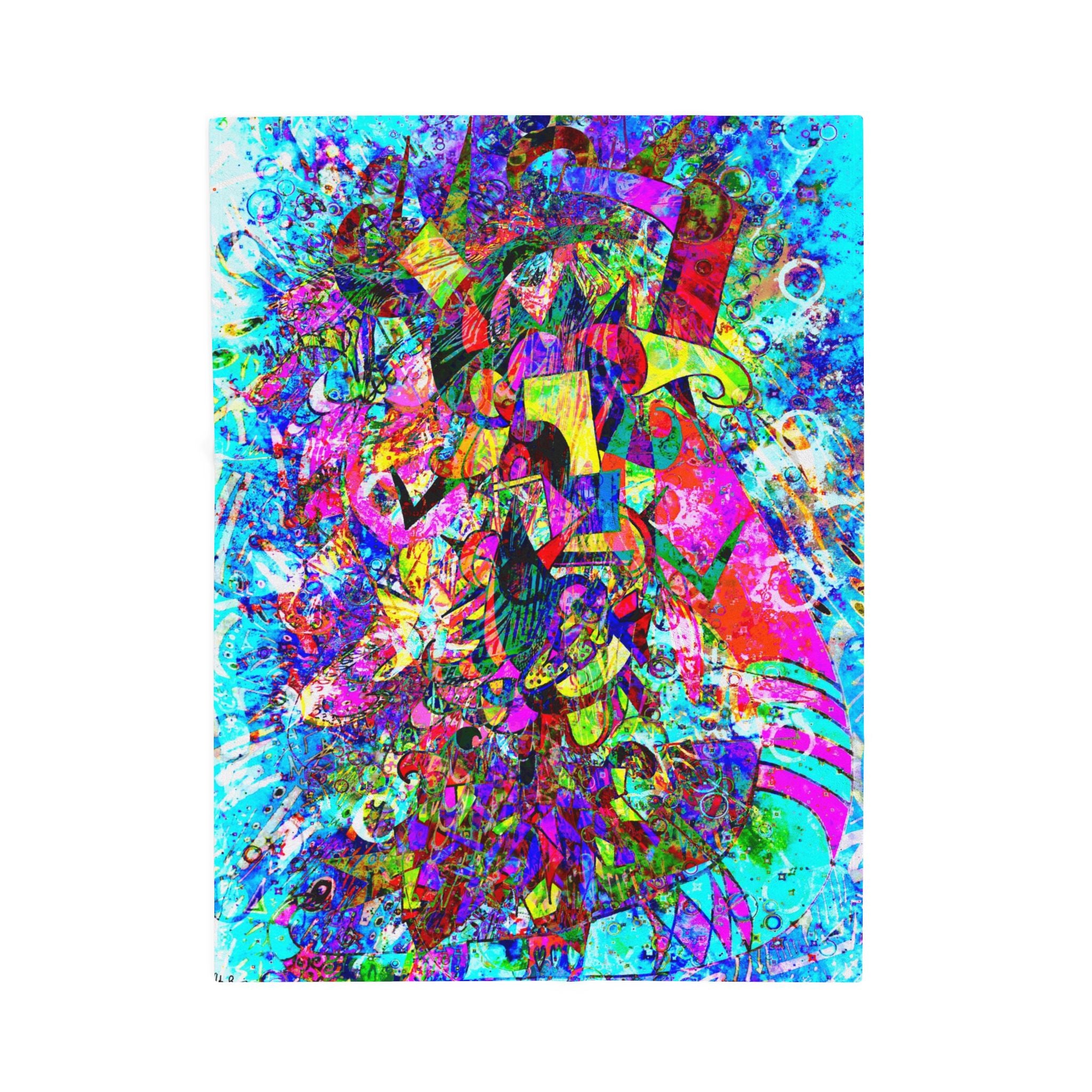 Love Monster Plush Blanket — Vibrant Psychedelic Throw for Home & Gifts