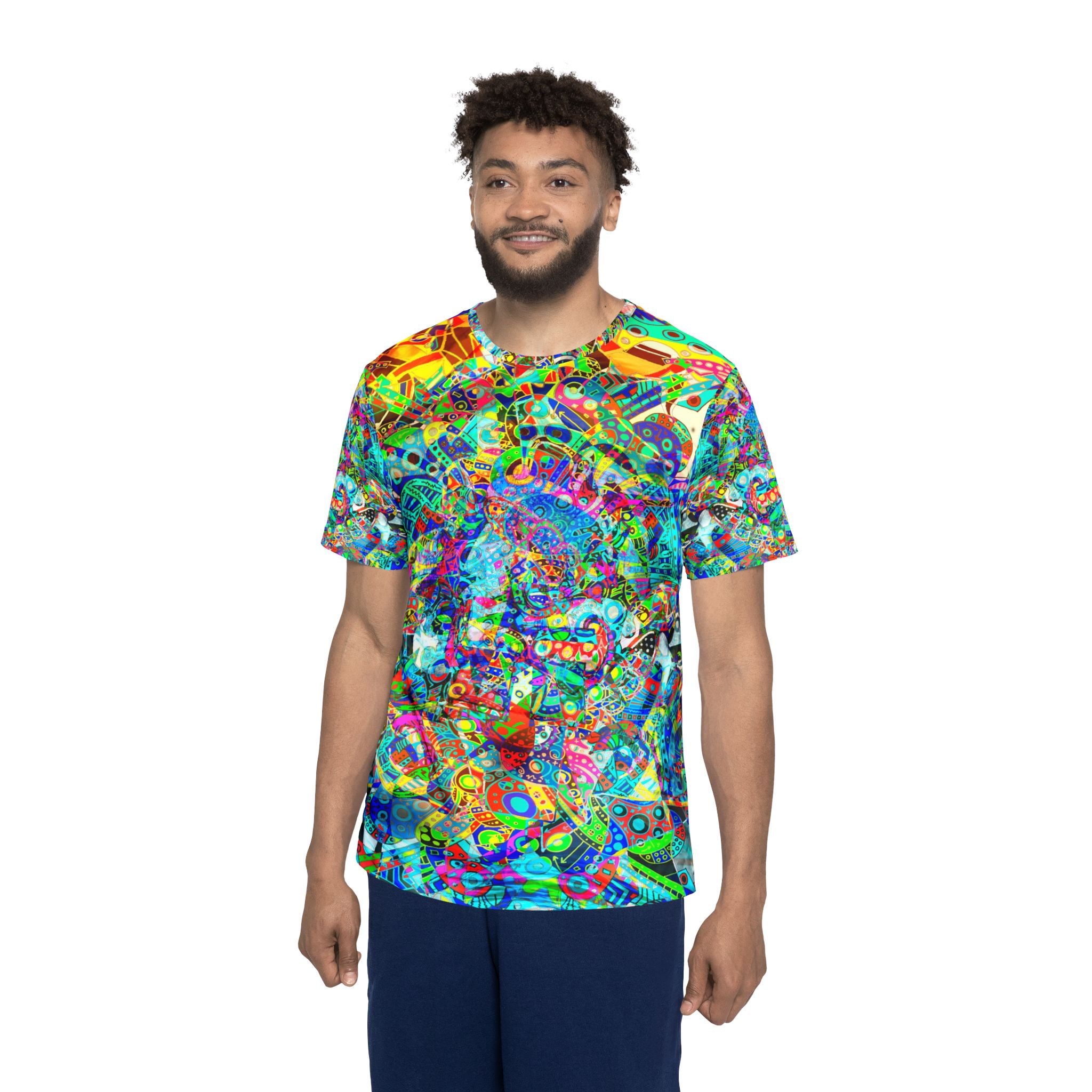 HYPERDIMENSIONAL SURFER - Psychedelic Abstract All-Over Print Sports Jersey