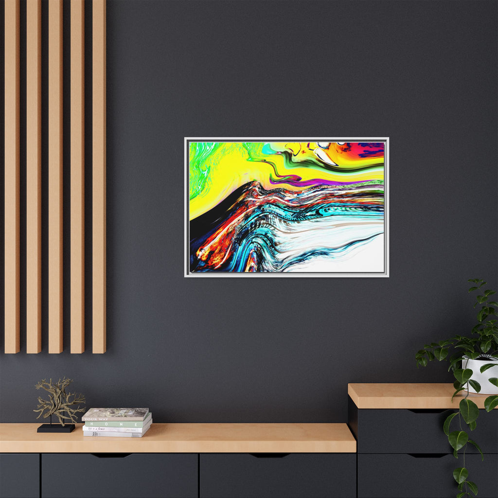 Slip And Slide Matte Canvas Framed Wall Art