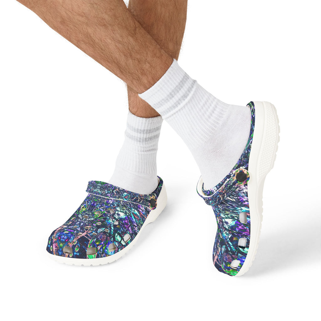 KAWABONGA - Galaxy Mosaic EVA Clogs — Printed Foam Slip-On Shoes