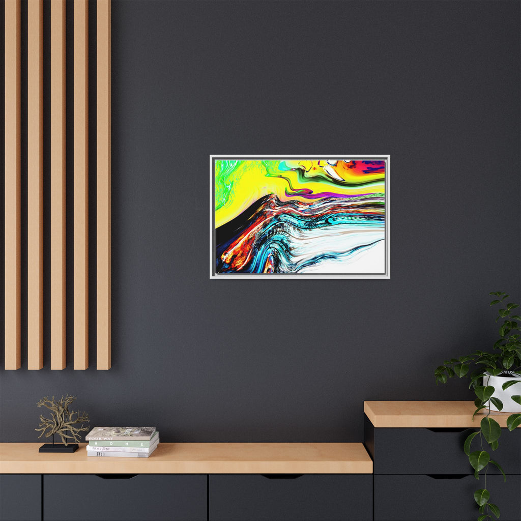 Slip And Slide Matte Canvas Framed Wall Art