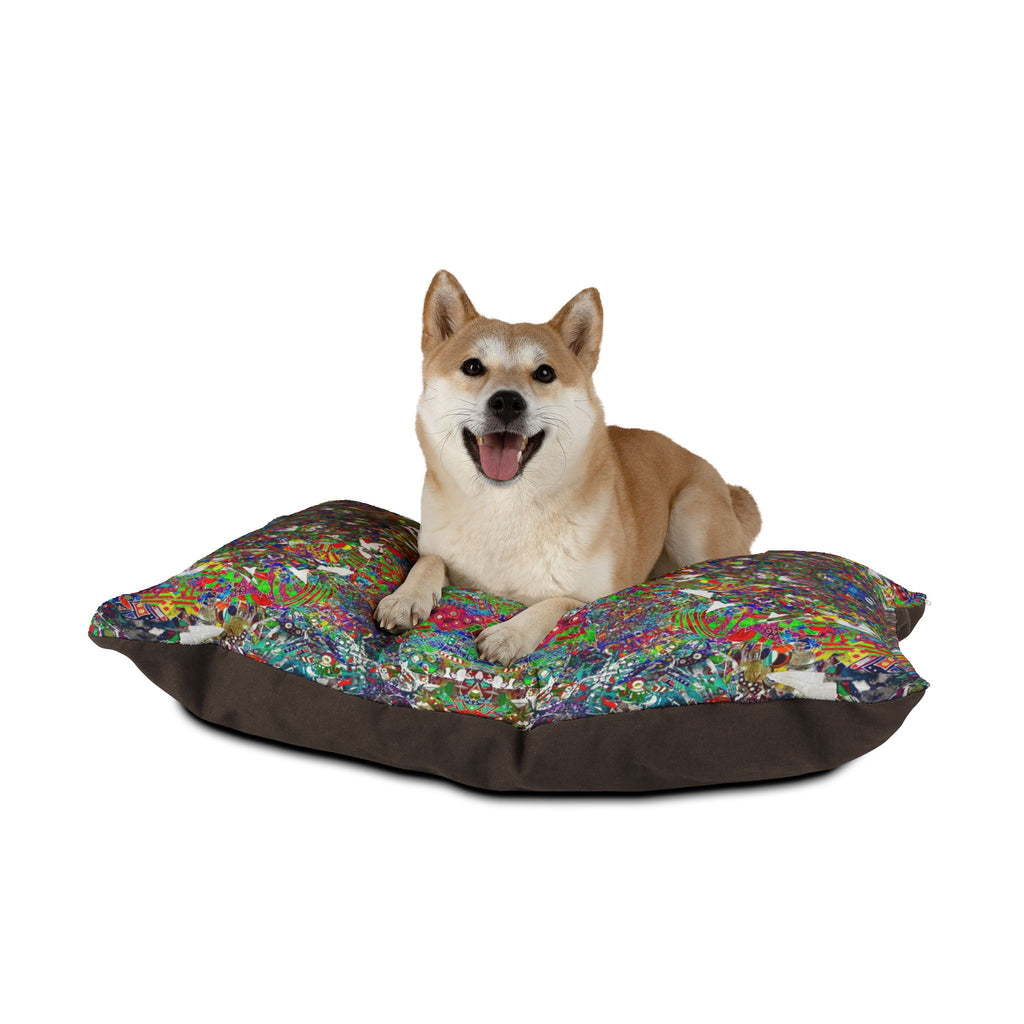 D Tizzle - Colorful Kaleidoscope Pet Bed - Vibrant Abstract Dog & Cat Cushion