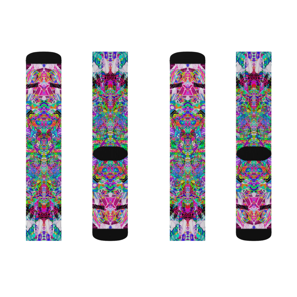 Floating Forever 2 Socks — Vibrant Tie-Dye Pattern Crew Socks