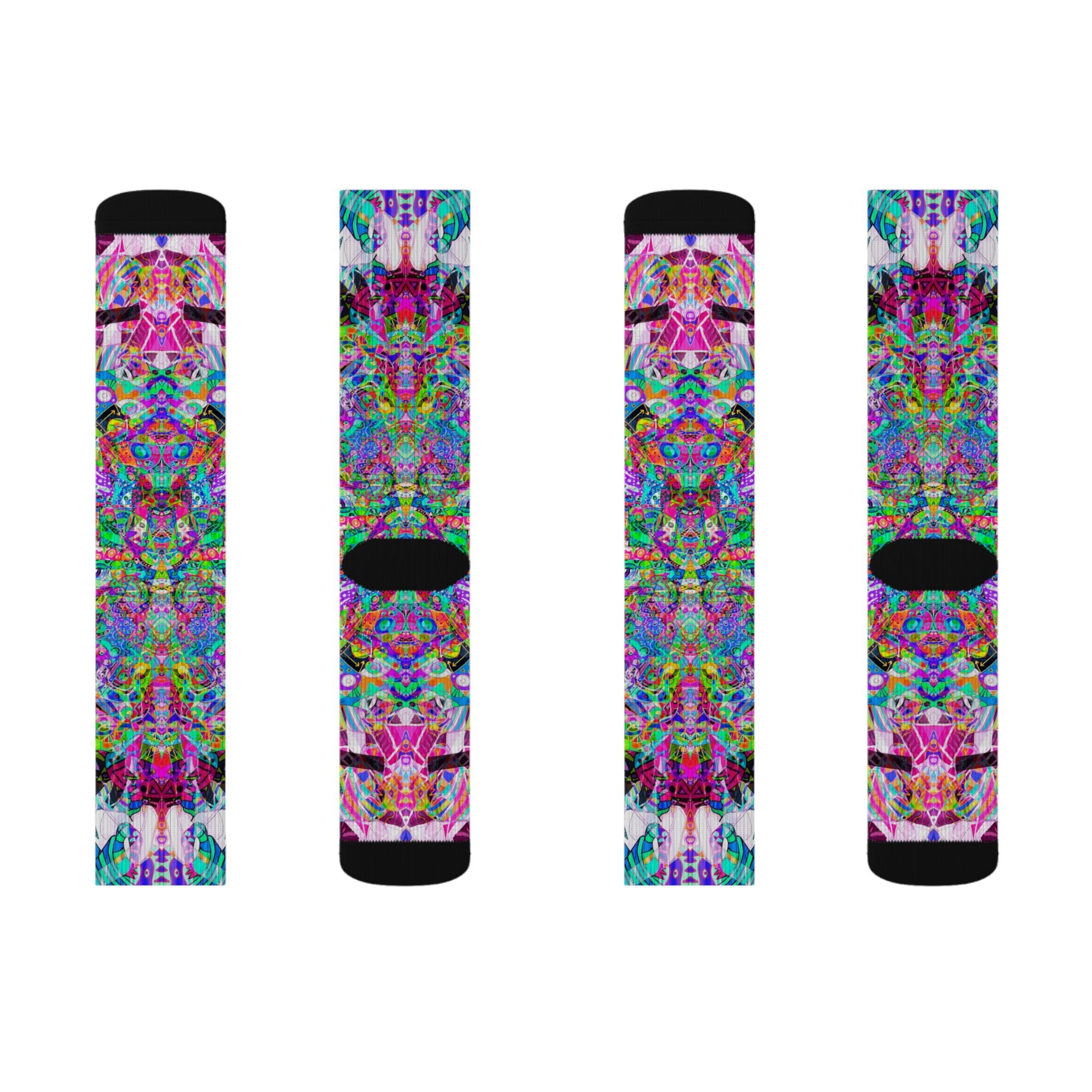 Floating Forever 2 Socks — Vibrant Tie-Dye Pattern Crew Socks