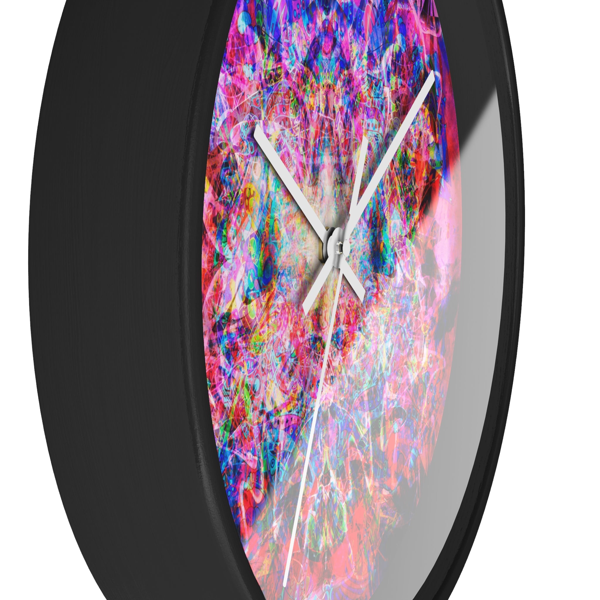 Arashaya - Psychedelic Kaleidoscope Wall Clock — Vibrant Abstract Art Timepiece