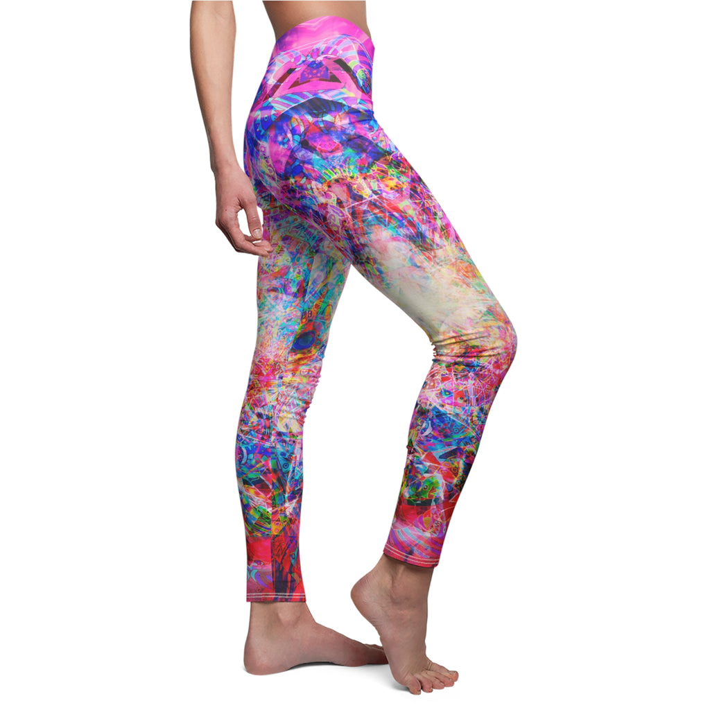 Arashaya - Psychedelic Tie-Dye Women’s Leggings — Vibrant All-Over Print Yoga & Casual Wear