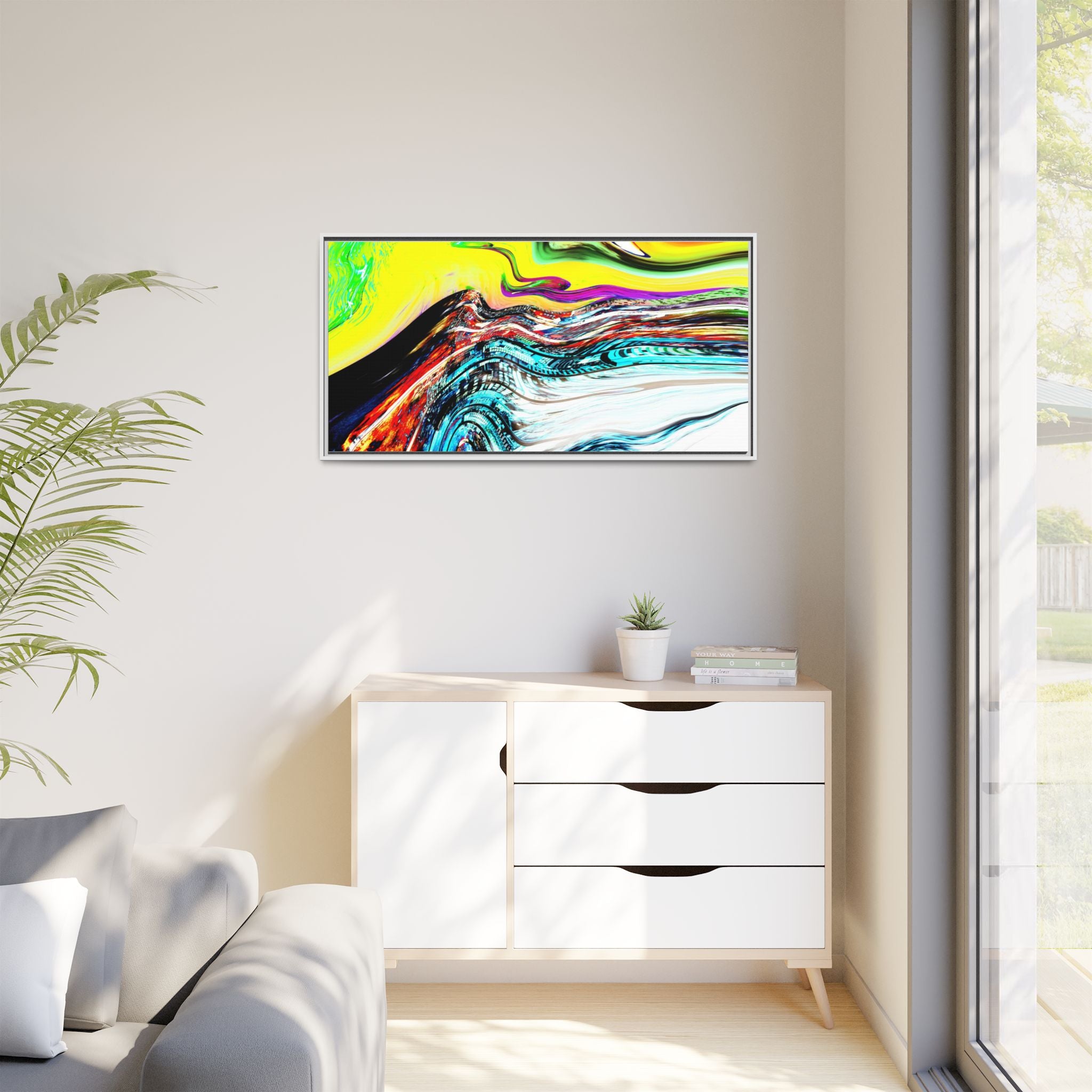 Slip And Slide Matte Canvas Framed Wall Art