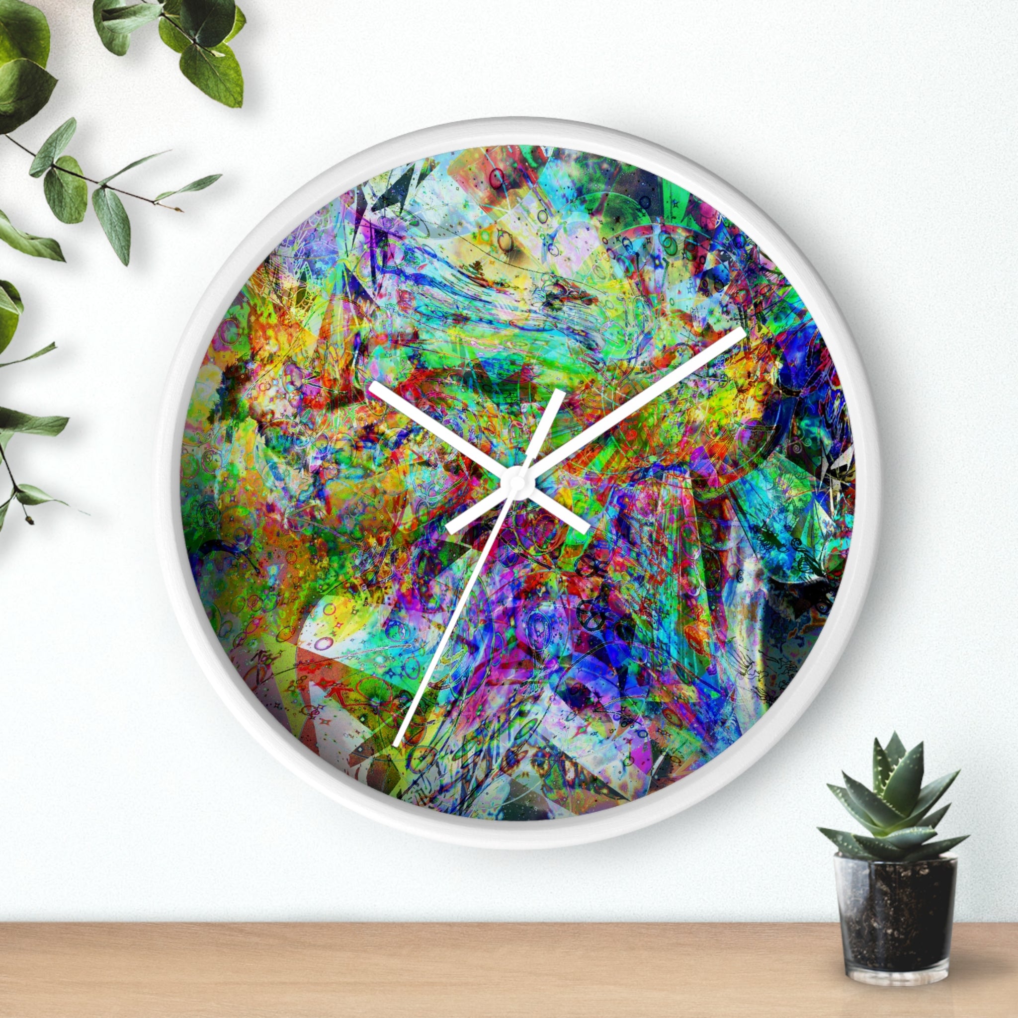 Barfing Beautifully Wall Clock — Colorful Art Timepiece