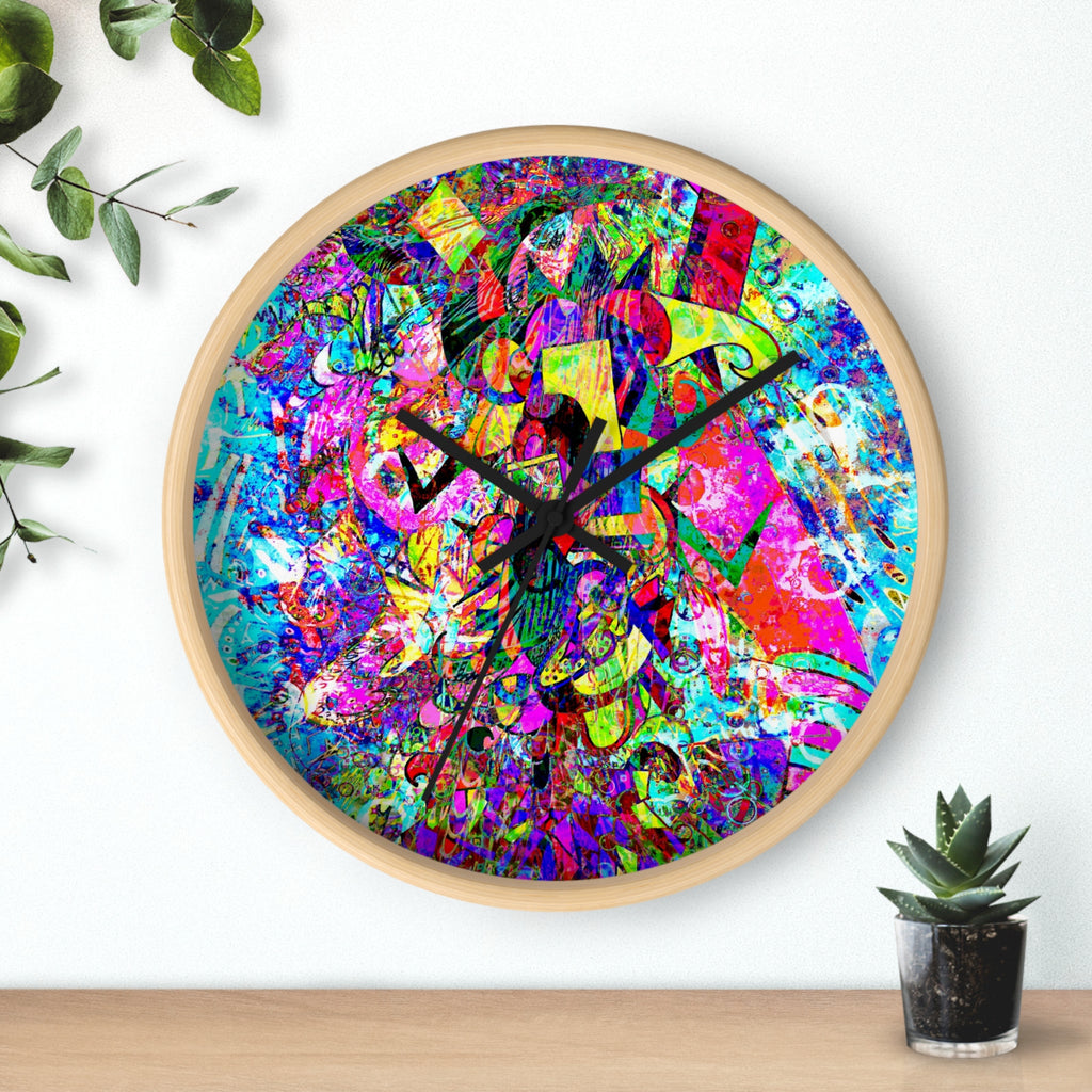 Love Monster - Psychedelic Abstract Wall Clock — Vibrant Colorful Art Clock
