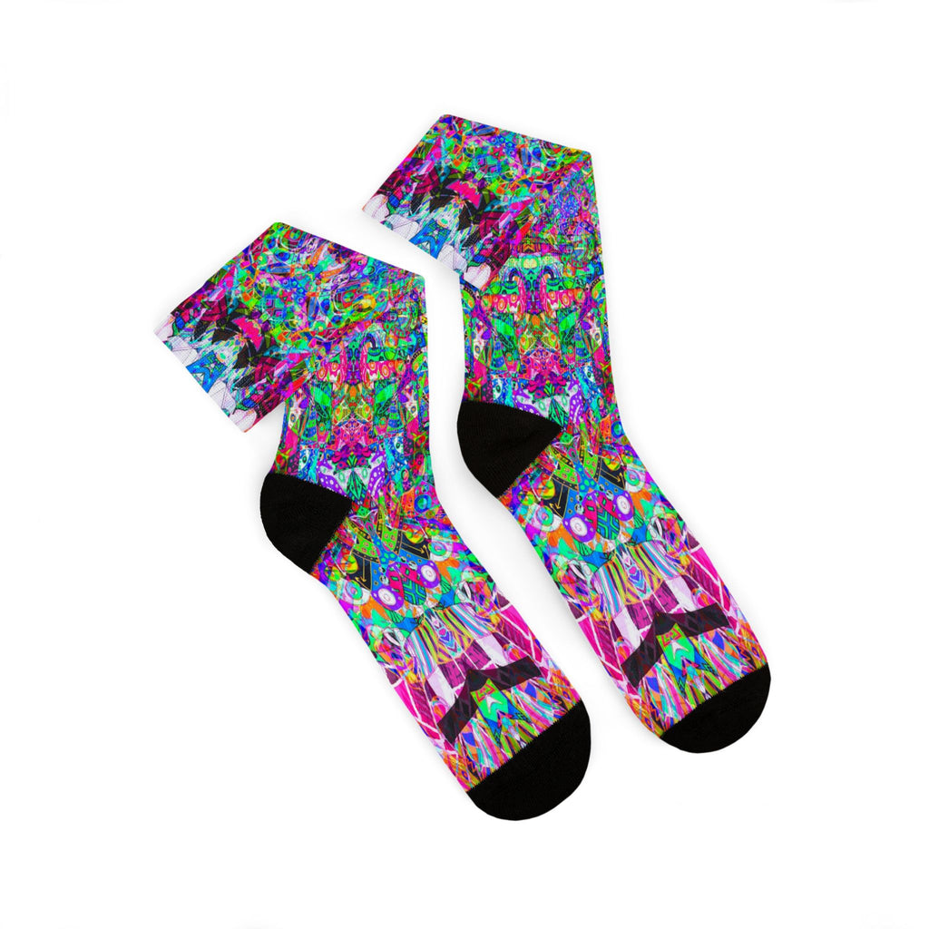 Floating Forever 2 Socks — Vibrant Tie-Dye Pattern Crew Socks