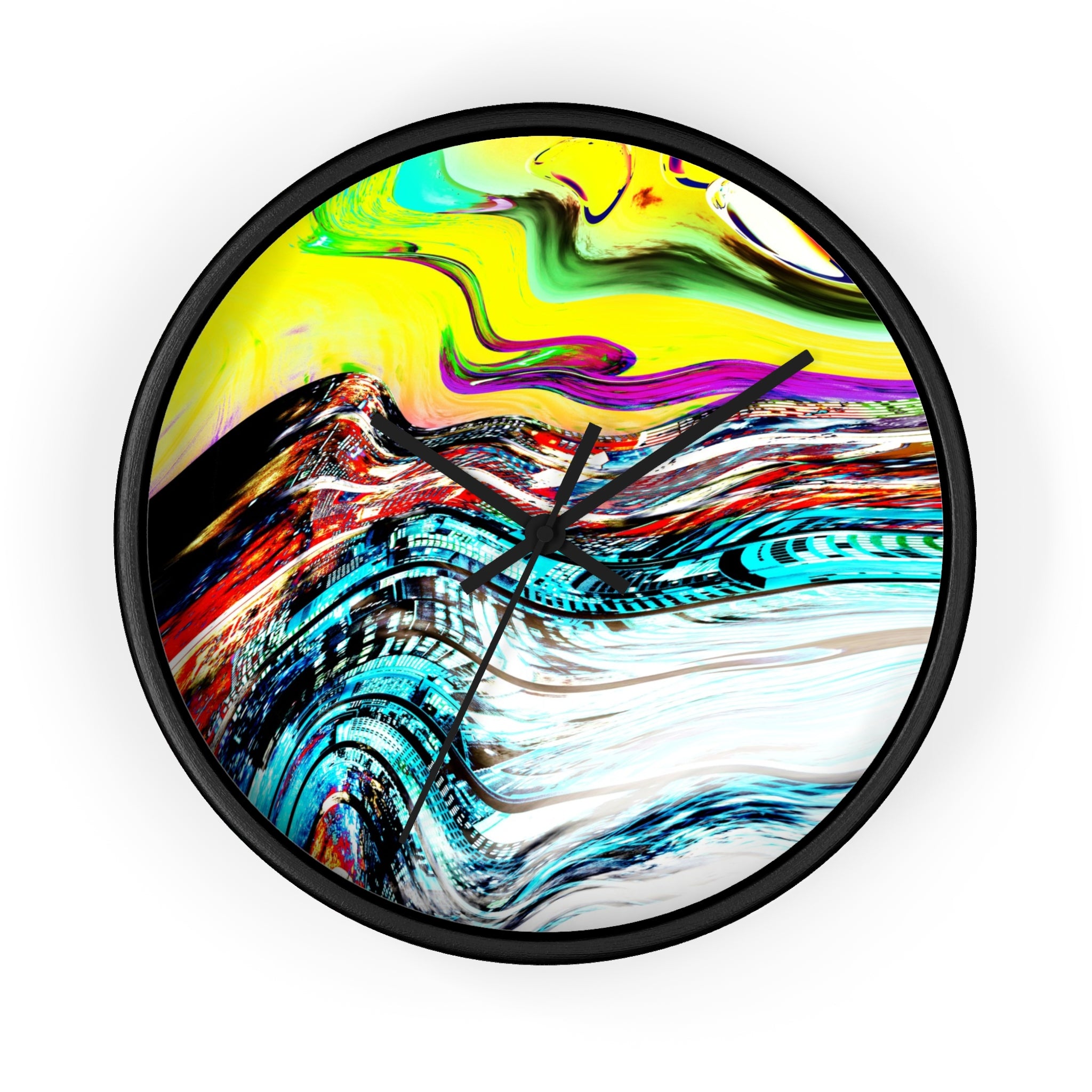 Slip And Slide Wall Clock — Colorful Modern Home Decor