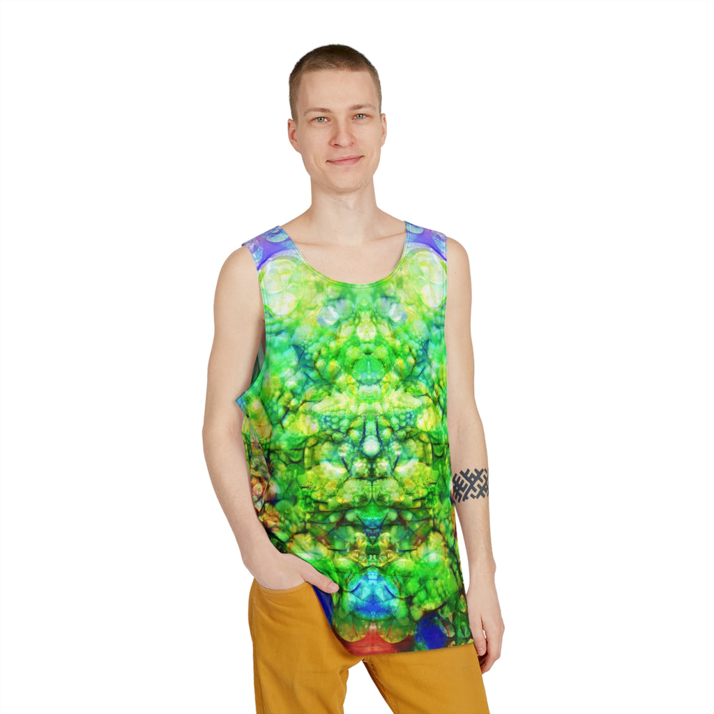 BASS IMMORTAL 30 - Psychedelic Green Marble Tank — Men's All-Over Print Festival Tank