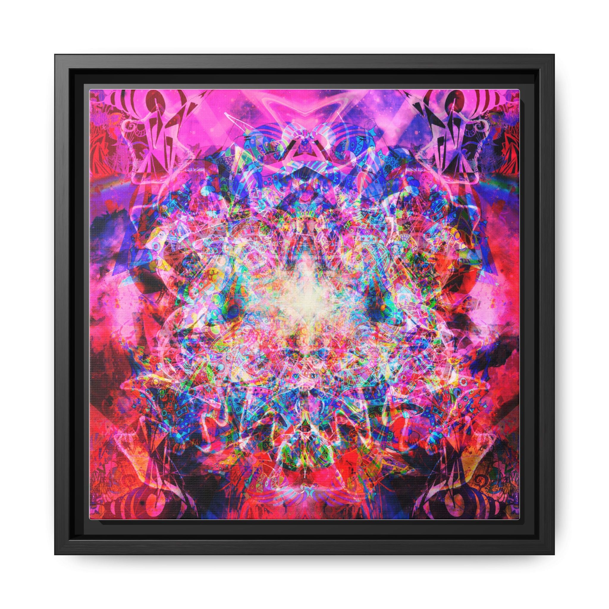 Arashaya Framed Canvas — Vibrant Psychedelic Wall Art