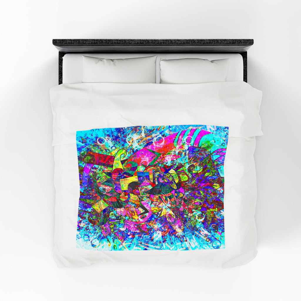 Love Monster Plush Blanket — Vibrant Psychedelic Throw for Home & Gifts