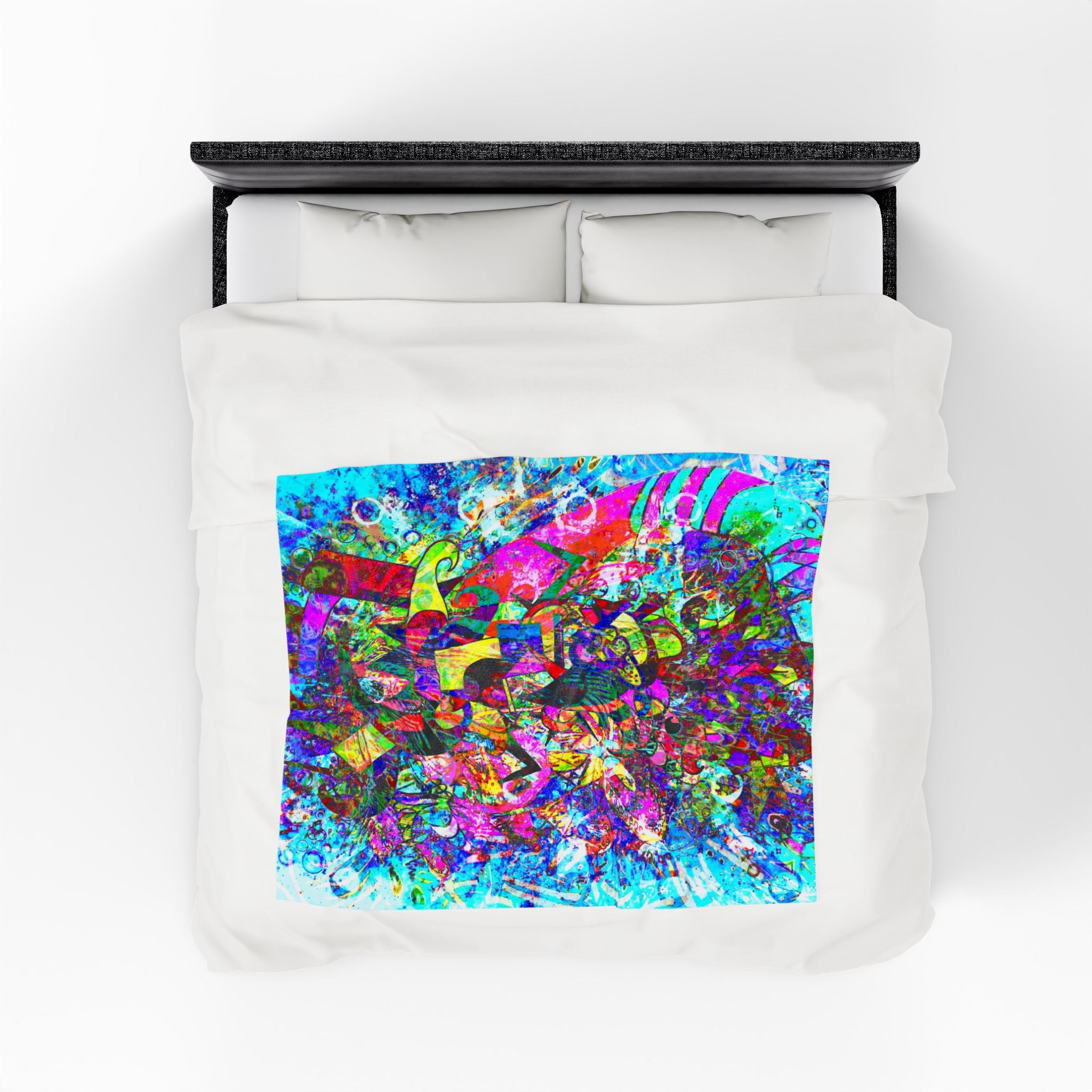 Love Monster Plush Blanket — Vibrant Psychedelic Throw for Home & Gifts