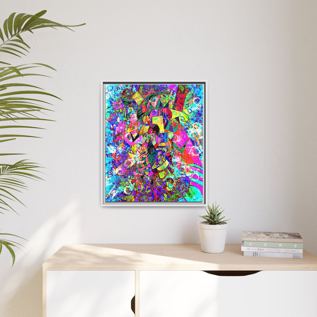 Love Monster Matte Canvas, Framed (Multi-color)