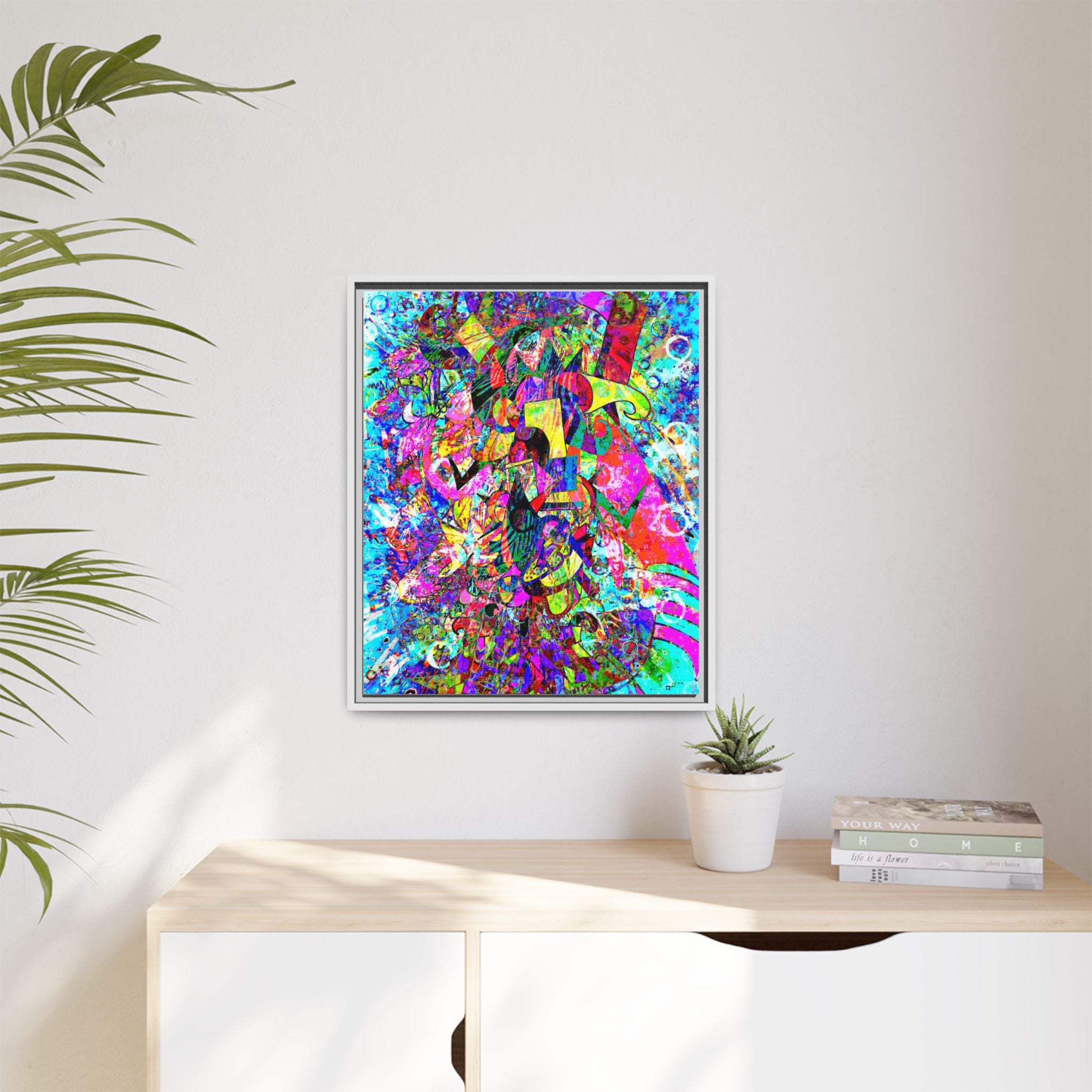 Love Monster Matte Canvas, Framed (Multi-color)