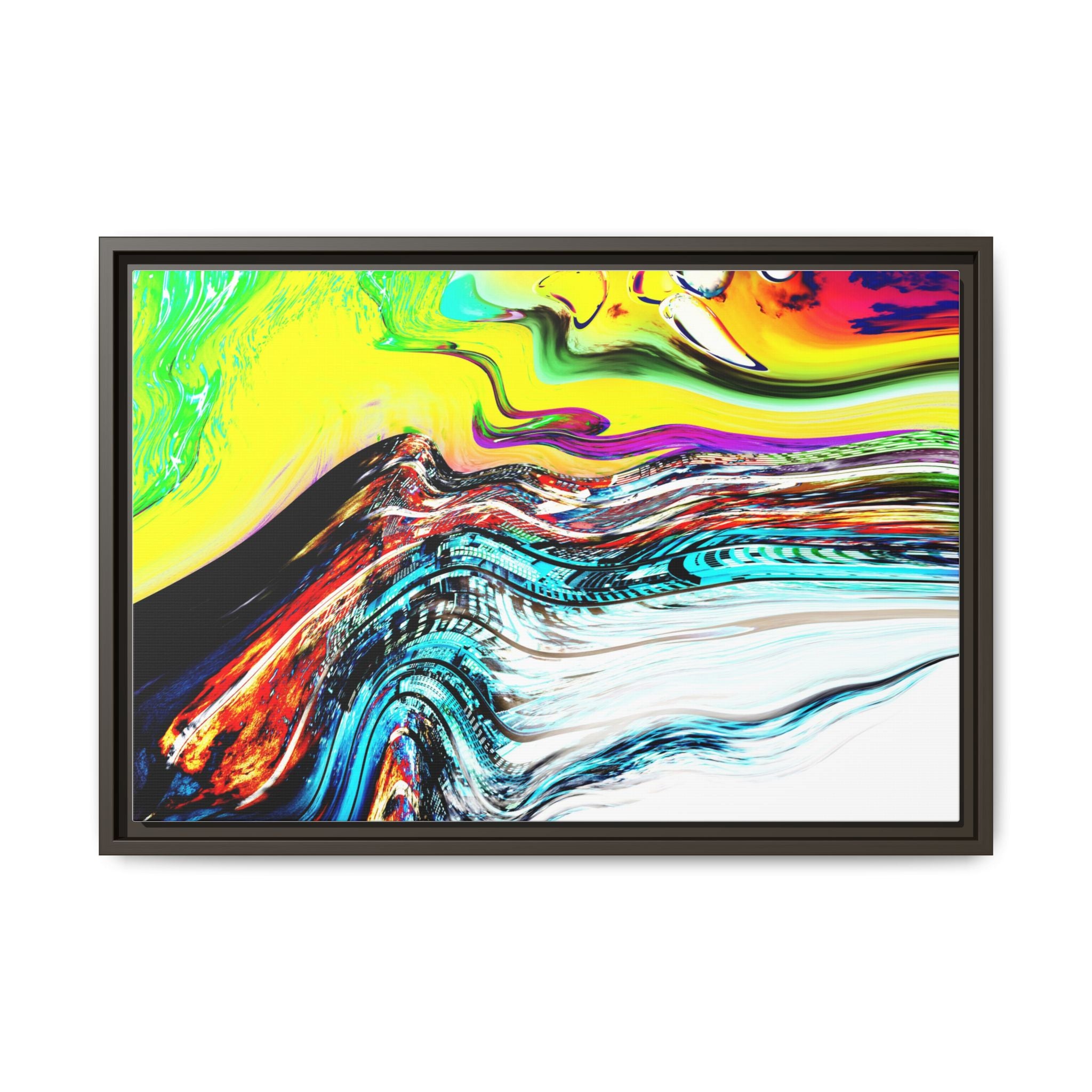 Slip And Slide Matte Canvas Framed Wall Art