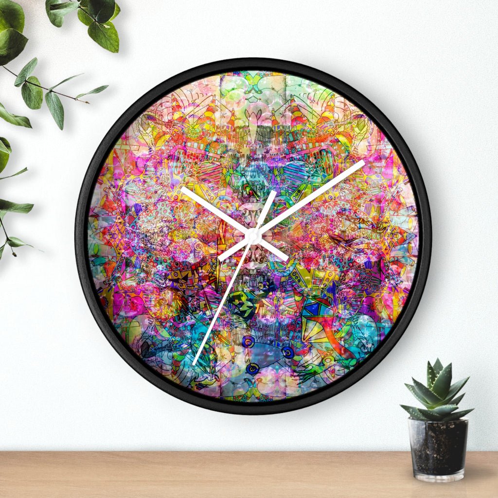 Dance Like There's No Tomorrow - Vibrant  Wall Clock — Colorful Abstract Art Timepiece