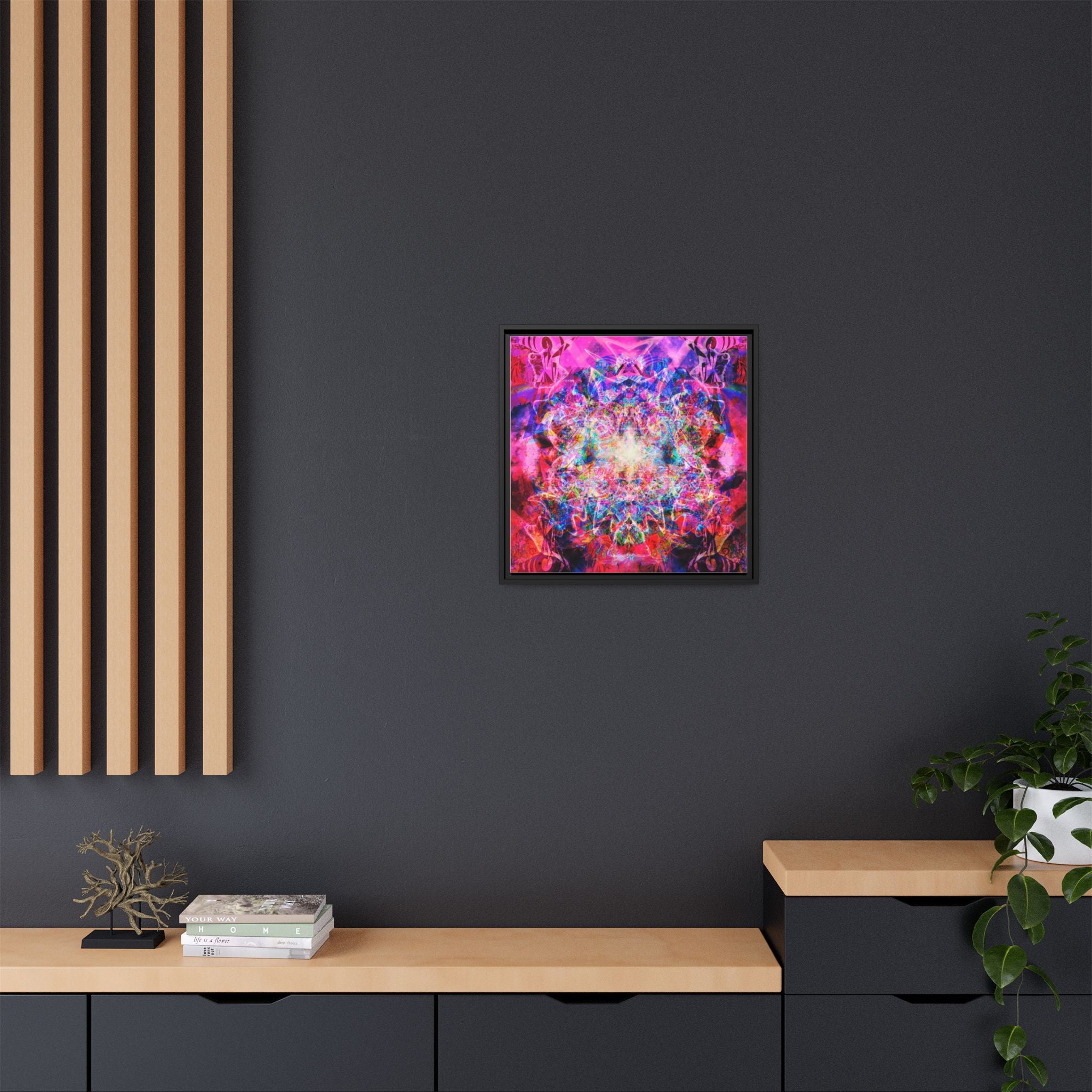 Arashaya Framed Canvas — Vibrant Psychedelic Wall Art
