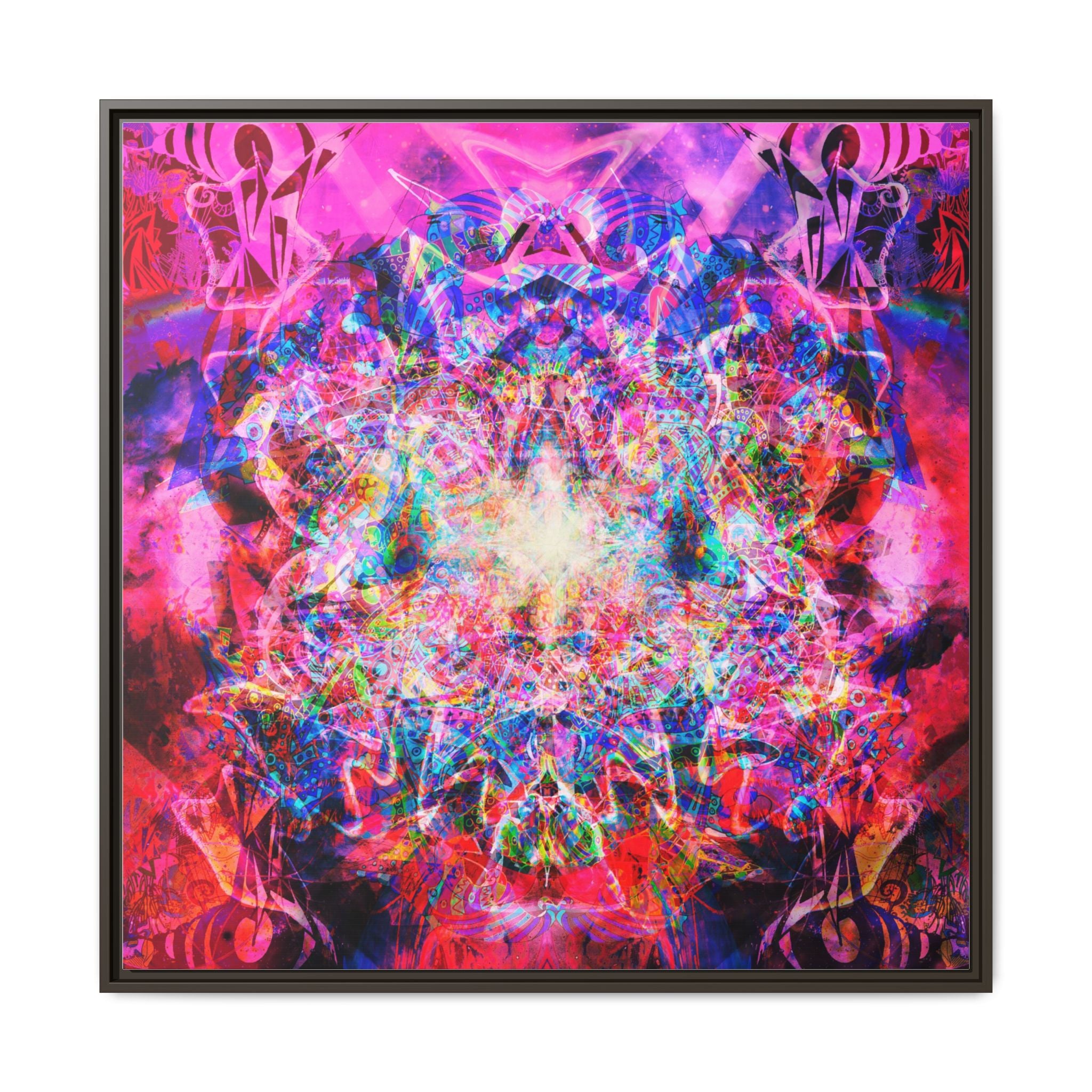 Arashaya Framed Canvas — Vibrant Psychedelic Wall Art