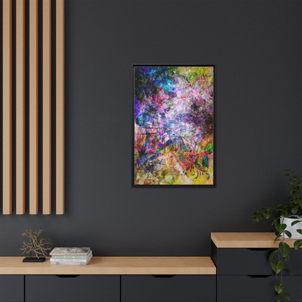 Space Shower 2 Canvas Art – Vibrant Textured Wall Décor