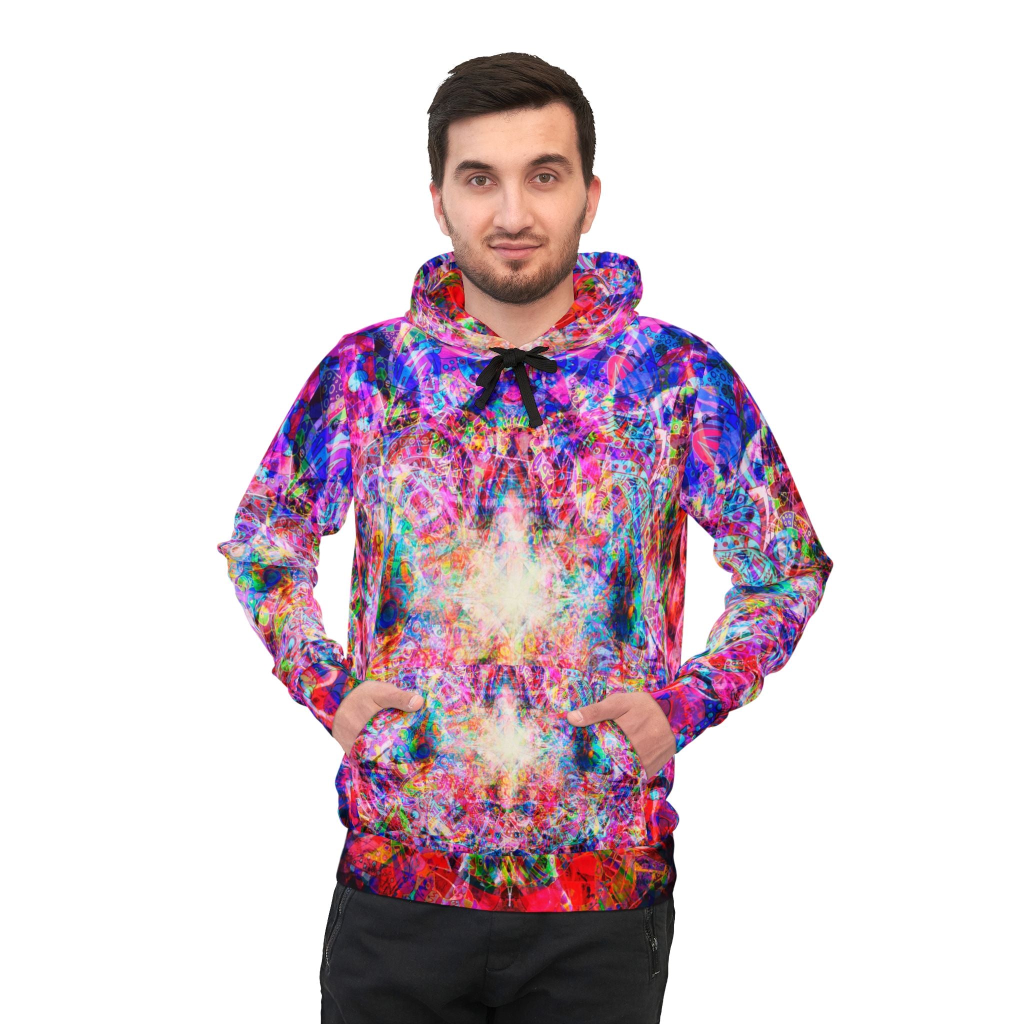 Arashaya Athletic Hoodie — All-Over Print - Vibrant Galaxy